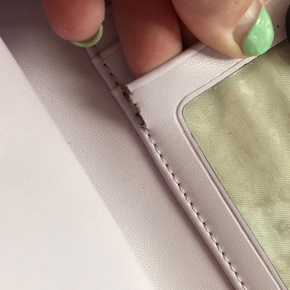 Kate Spade Leather Wallet Blush Pink Snap Button Multiple Card Holder Zip Pocket - Picture 10 of 16